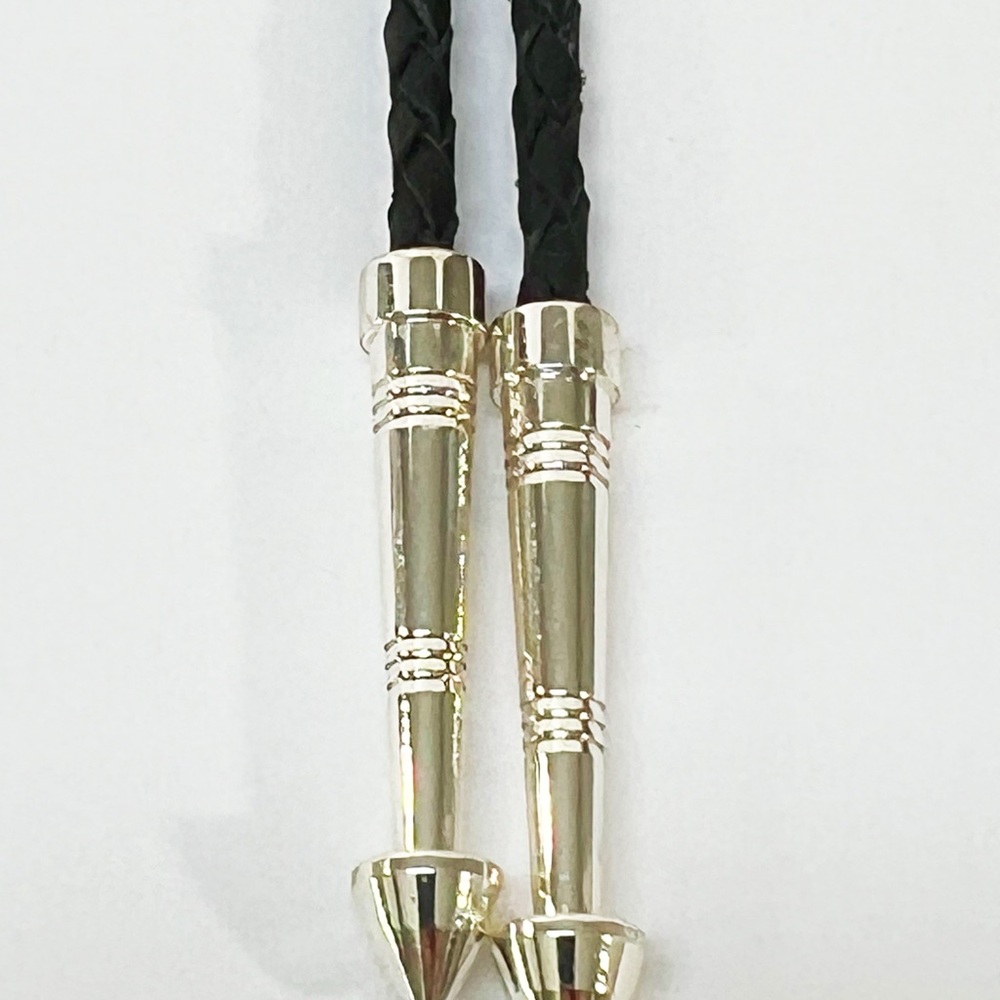 Montana Silversmiths Texas Lone Star Bolo Tie Black Leather 80894128 - Picture 3 of 5